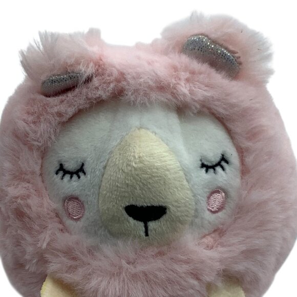 Manhattan Toy Squeezmeez Growly Bear Plush Stuffed Animal Toy Closed Eye Pink 5" - Picture 5 of 6